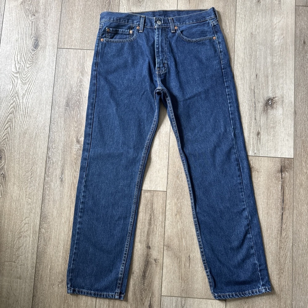 Levi's 505 Men's Straight Leg Jeans Regular Fit Size 34x30 Blue Jeans CW 3719